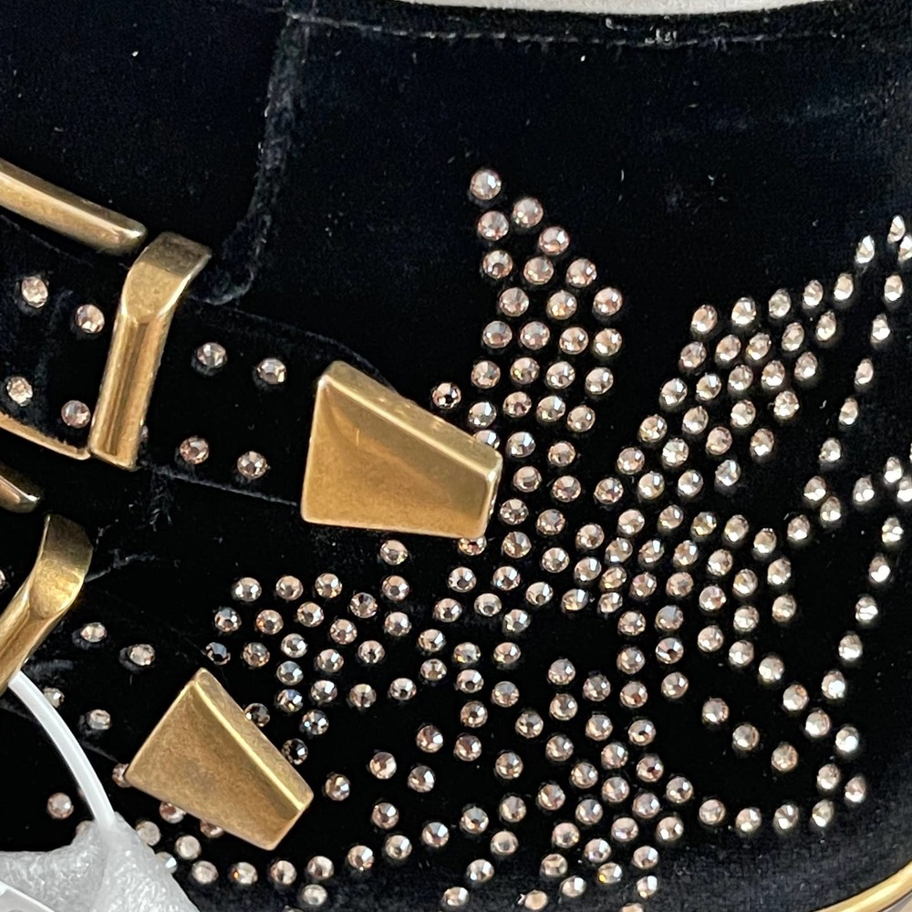 New Chloe Susanna Velvet Boots 36 Black Gold $1410 - Picture 6 of 10